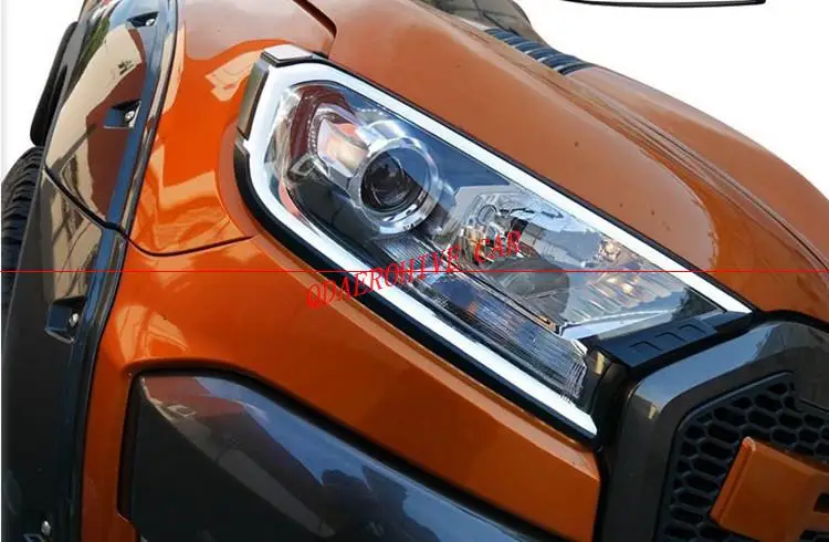 Qdaerohive светодиодный головной свет, в виде ракушки Накладка для FORD RANGER T6 WILDTRAK ABS каркасы фонарей