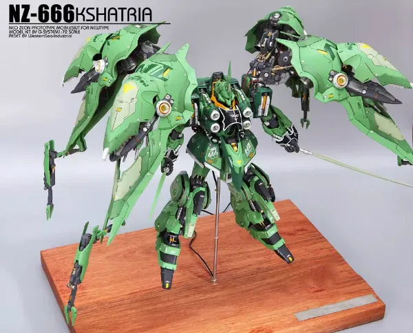 G-система Gundam Модель 1/72 NZ-666 Kshatriya(светодиодный светильник саблей в комплект не входит) Мобильный костюм комплект из смолы детские игрушки