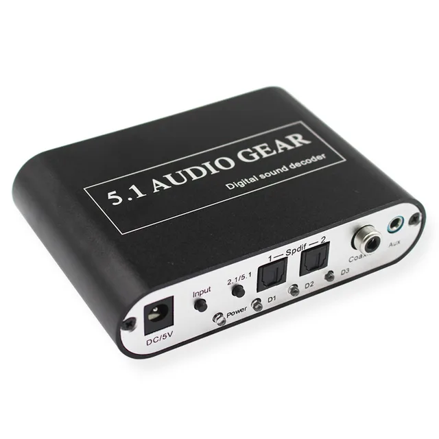 5.1 Audio Decoder Converter Digital to Analog Decoder Spdif Coaxial USB