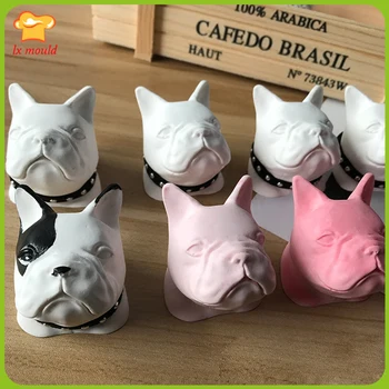 

French bulldog plaster aromatherapy silicone mold car on-board puppy candle soap high-quality silicone mold