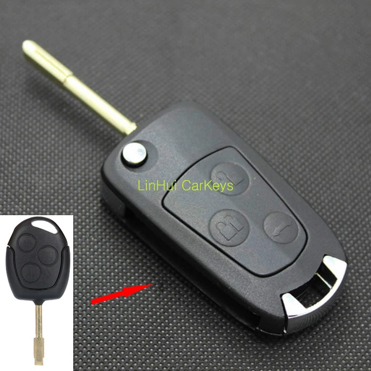 PINECONE для FORD MONDEO FOCUS FIESTA C S MAX GALAXY Key Shell 3 кнопочный необработанный латунный лезвие