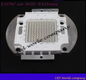 

High Power 2pcs 100W LED Chip 100LM~120LM 400-410nm UV LED Bulb Lamp Light Chips 45*45mil Free Shipping
