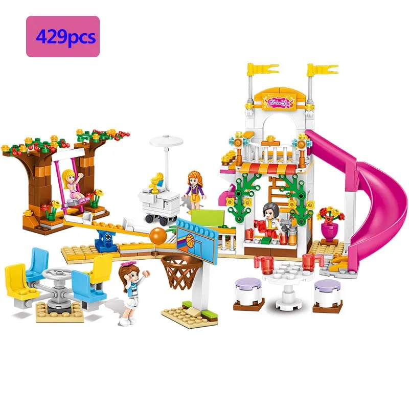 

429pcs Girl Princess series Playground basketball game Building Blocks For Children Girl gifts compatible legoings friends