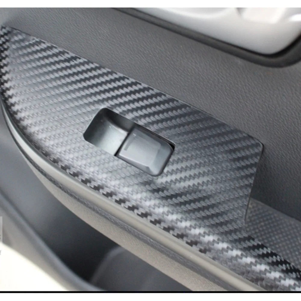 For KIA Rio K2 Car Carbon Fiber Stickers For Cars Door Panel Armrest Sticker And Decals Auto Accessories Car-Styling 9