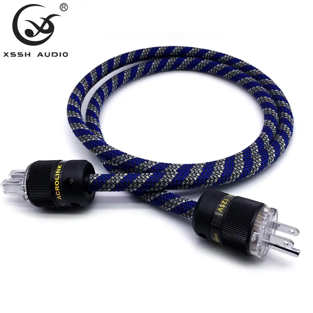 

Hi-End 400 signature version hifi audio US IEC AC pure copper power cable cord with ACROLINK FP-12 FC-12 power plug connector