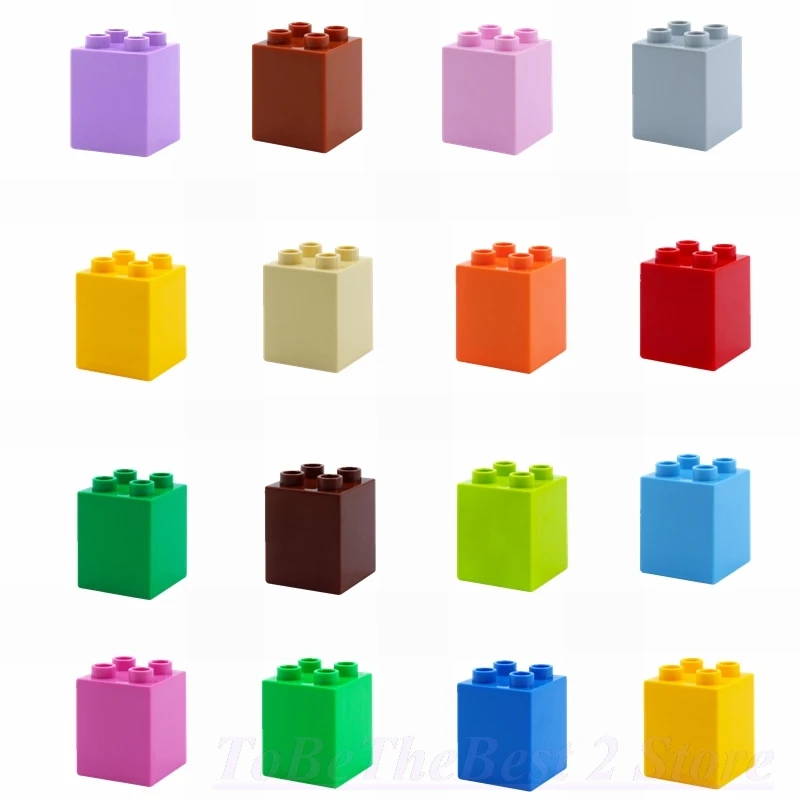 

Legoing Duplo Toys Thick Brick Large Particle Building Blocks Accessories High Bricks Educational Kit Set Duplo Legoing Kid Gift