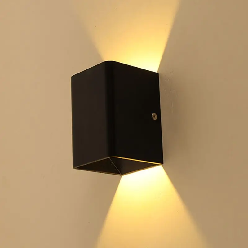 

2019 Modern AC85-265V 5W LED Wall Lamp Decorative Lighting Sconce Modern Square Wall Light IP33 Lighting Lamps