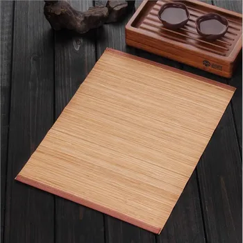 

Kung Fu tea accessories bamboo mat Dining Table Mat Heat Insulation Non-Slip Placemats Tableware Pad Coaster Kitchen Accessorie