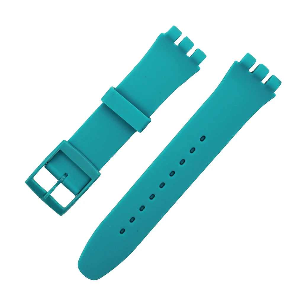 Ремешок силиконовый для часов Swatch резиновый браслет мужских и женских наручных