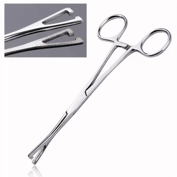 

Free Shipping 2pcs 2018 Stainless Steel Silver Piercing Tool Supply Septum Ear Tongue Nose Lips Belly Body Clamp Plier Clamp