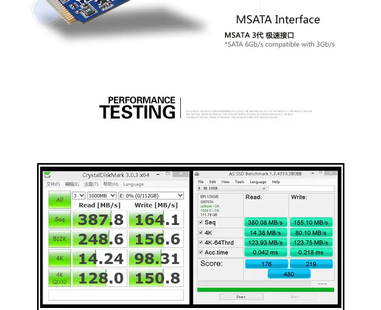 BR ssd msata 120 ГБ 240 ГБ msata-SATA 64 Гб внутренний ssd жесткий диско-диск для ноутбуков ПК