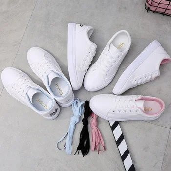 

2019 spring and summer new versatile flat bottom breathable canvas shoes small white shoes women