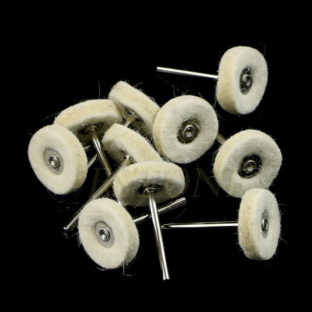 

10Pcs 25mm Fine Wool Polishing Buffing Wheels Dremel Accessories for Rotary Tool