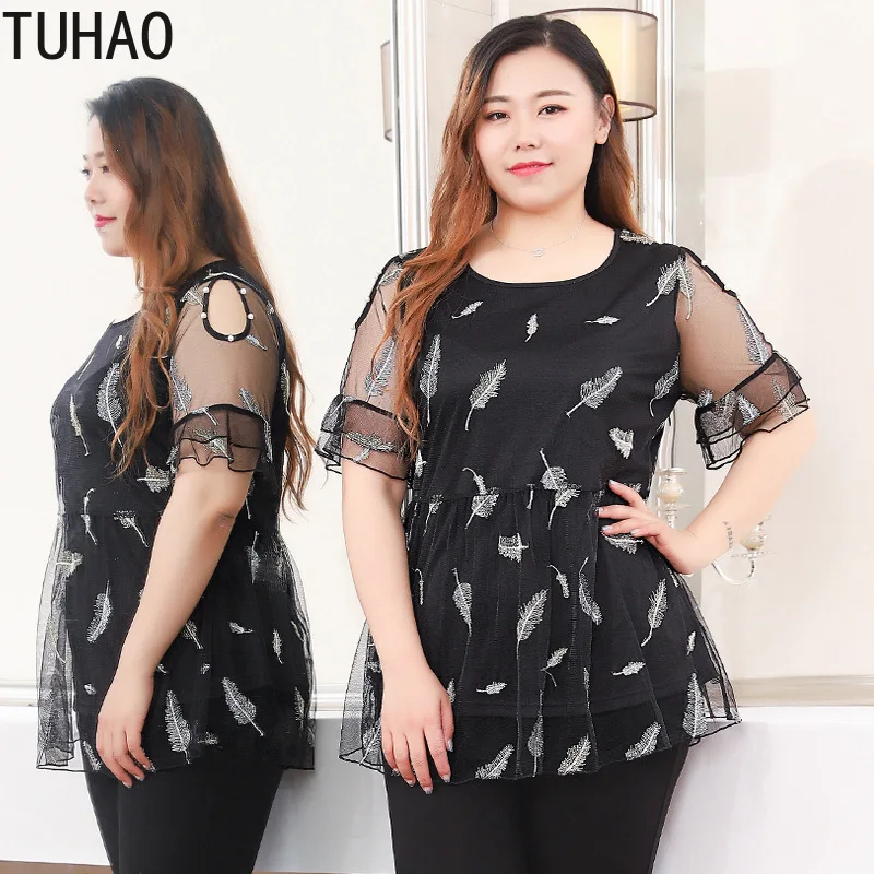 

TUHAO Office Lady Elegant Blouses for Women Plus Size 10XL 8XL 6XL Shirts Large Size Fashion High Quality Blouse Shir Tops MS07