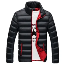 Winter Men Jacket 2017 Homme Brand Parkas Large Size Solid Coat Thicken Warm Overcoat Cotton-Padded Outwear Casual Male Clothing