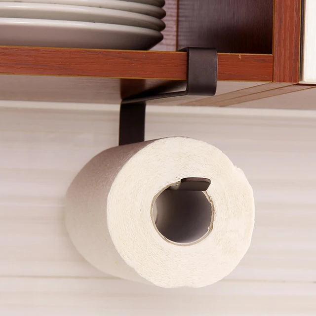 Best Price Creative Kitchen Paper Holder For Hanging Tissue Towel Rack Bathroom Toilet Roll Paper Towel Holder Kitchen Cabinet Storage Rack