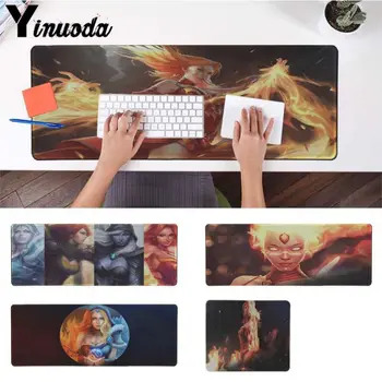 

Yinuoda Vintage Cool DOTA 2 Lina DIY Design Pattern Game mousepad Computer Gaming Mouse Pad Gamer Play Mats Version Mousepad