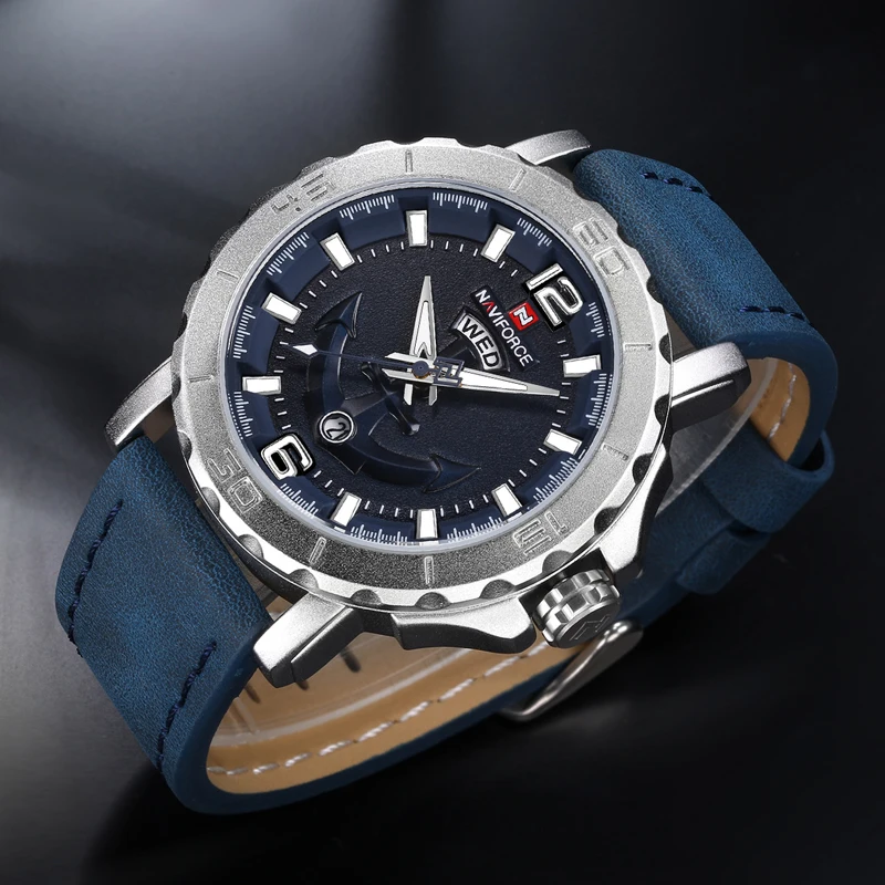 NAVIFORCE Men Watches Analog Date Clock Quartz Watch Men Army Military Wristwatch Luxury Brand Men
