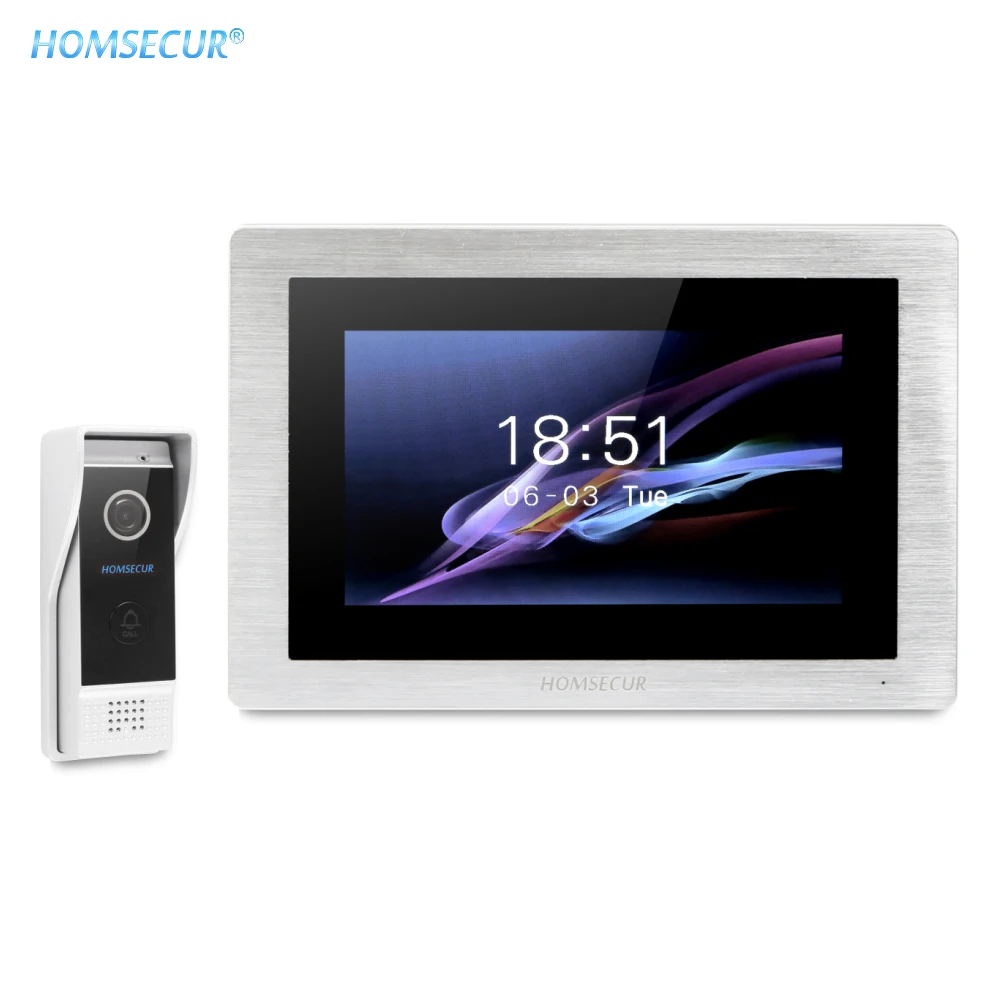 

HOMSECUR 7" Wired Hands-free Video Door Entry Security Intercom+Black Camera BC031-B+BM714-S
