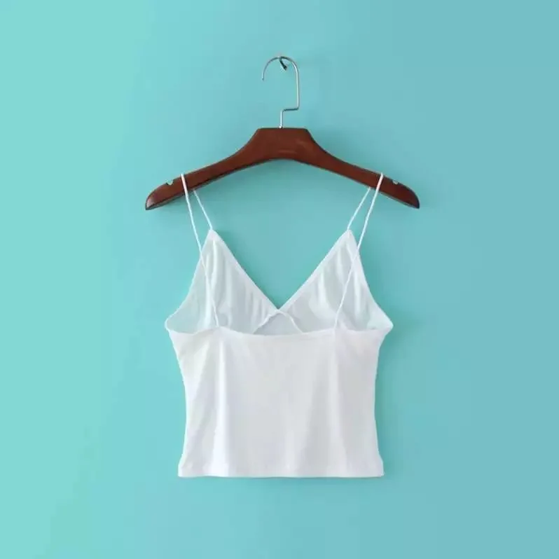 white bra Momoluna Top Female Summer Sexy Tank Tops Women Vest V Neck Blusa Solid White Black - Camis Fitness Camisole Tank Slim Shirt black camisole