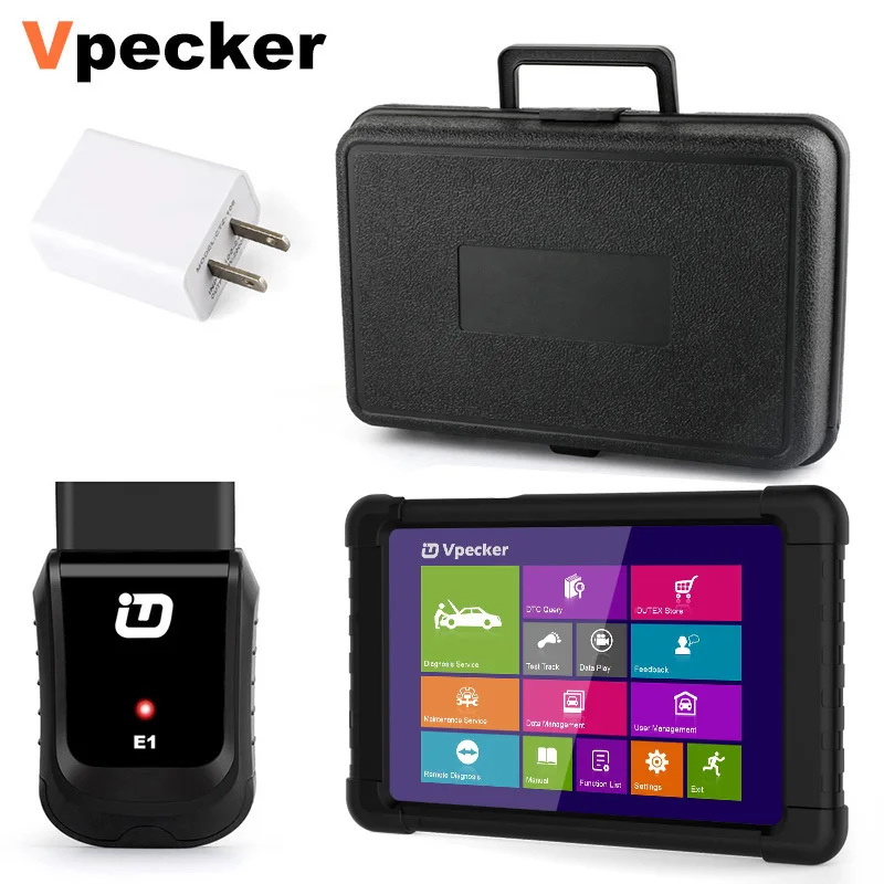 VPECKER E1 Wifi OBD2 Автомобильный сканер Easydiag масло EPB сброс ABS SAS сброс подушки безопасности с планшетом ODB2 диагностический инструмент Бесплатное обновление - Цвет: VEPECKER Full Set