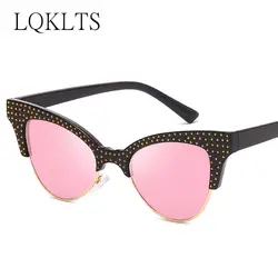 LQKLTS 2019 новые модные женские роскошные брендовые дизайнерские винтажные градиентные очки ретро кошачий глаз солнцезащитные очки женские