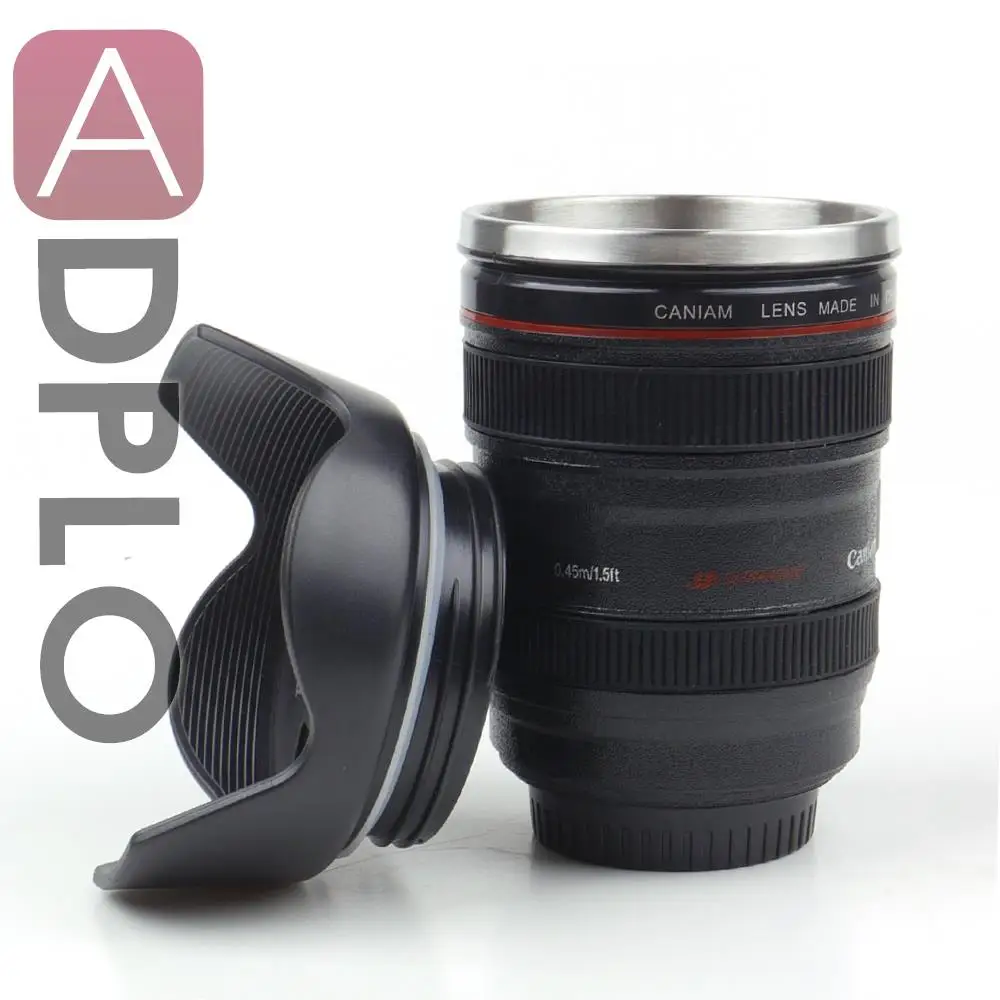 Stainless Steel SLR Camera EF 24-105mm Coffee Lens Mug cup 1:1 Scale Caniam Coffee Cup C.anon Style Gift Collection 350ml