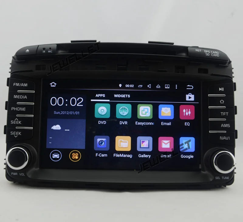 Discount Quad core 1024*600 HD screen Android 9.0 Car DVD GPS radio Navigation for Kia Sorento 2015-2016 with 4G/Wifi DVR OBD 1080P 6