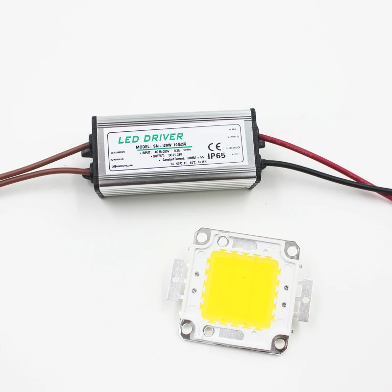

Real Full Watt 20W High Power COB LED Lamp Chips Bulb with LED Driver For DIY Floodlight Spot Light Lawn