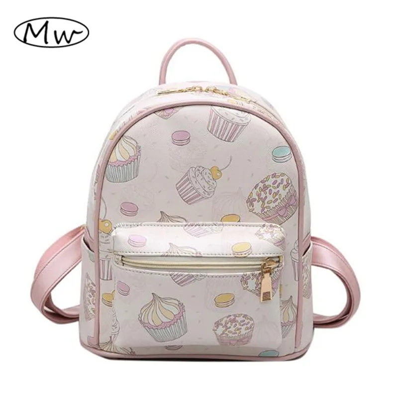 font b Women b font font b Backpack b font Small 2017 Ice Cream Printing