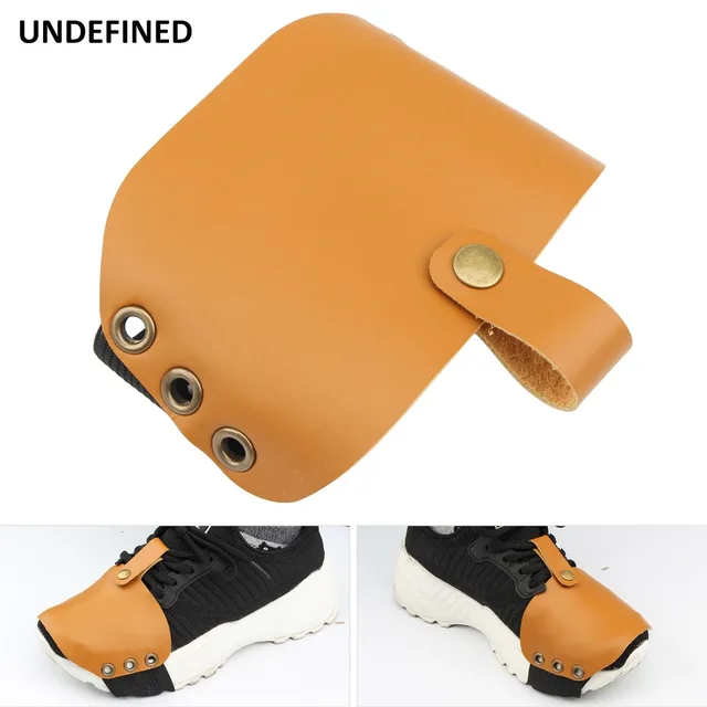 Universal Motorcycle Shoes Protective PU Leather Gear Shift Shoe Covers Boots Protector Cover Shifter Pad Case Motocross Racing 4