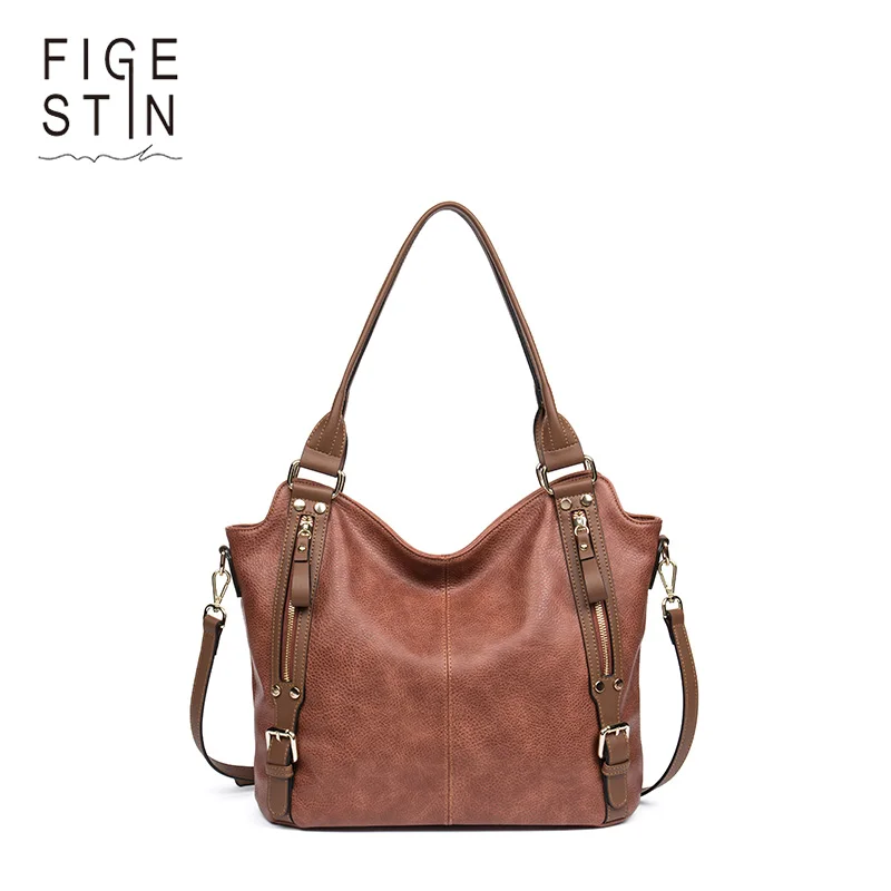 

FIGESTIN Women Handbag Ladies PU Leather Bags Women Leather Handbags Female Casual Tote Shoulder Bags bolsas femininas Sac