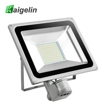 100W PIR Infrared Motion Sensor Flood Light AC 220V-240V 11000LM Floodlight LED Lamp For Outdoor Lighting