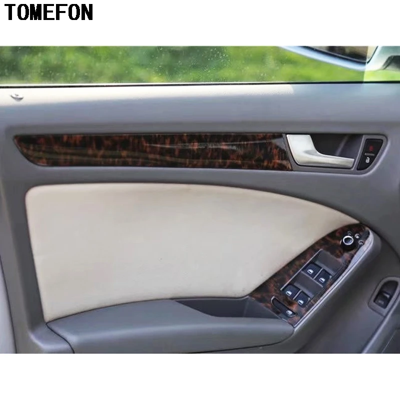 TOMEFON ABS plástico marrón especial clásico engranaje delantero Shif Panel marco ventana interruptor manija piezas interiores para Audi A4L 2009 -2016 TOMEFON ABS plástico marrón especial clásico engranaje delantero Shif Panel marco ventana interruptor manija piezas interiores para Audi A4L 2009 -2016