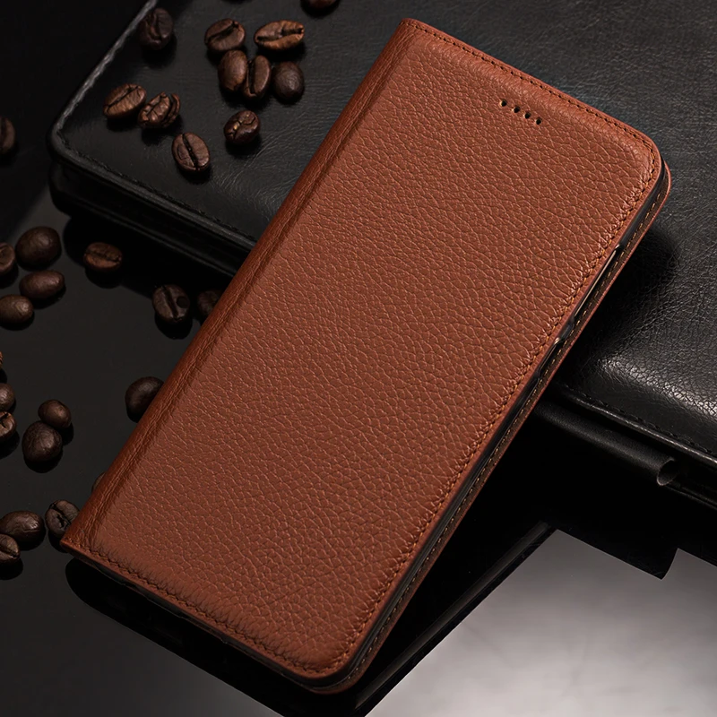 Винтаж Лич Подлинная Кожаный чехол для zte лезвие V9 Vita мобильного телефона люкс