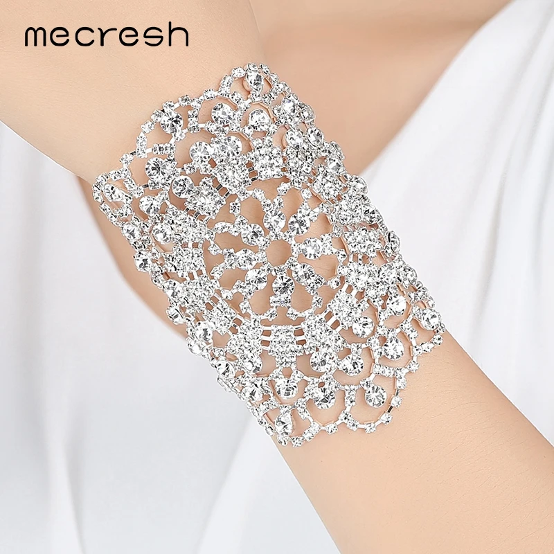 Mecresh Rhinestone Crystal Indian Bridal Wedding Bangles Bracelets