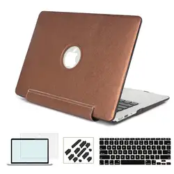 RYGOU Премиум искусственная кожа покрытием ПК Жесткий чехол с клавиатурой экран протектор для MacBook Air 13 11 Pro retina 12 13 15 дюймов