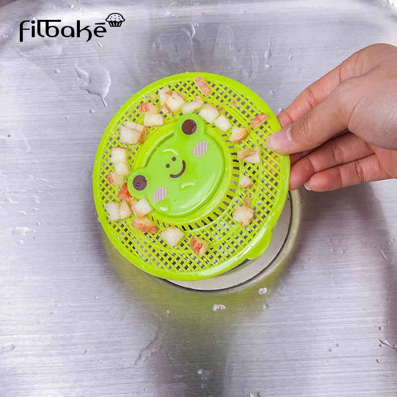 

FILBAKE Plastic Cute Cartoon Shape Can Cut Kitchen And Bathroom Drainage Filter Slag Net Kitchen Accessories High Qunatity