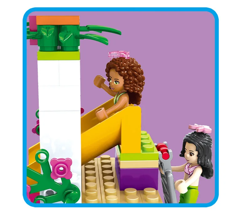 The Heartlake Swimming Pool Friends Building Blocks Compatible with Legoings Friends 37029 Kits Bricks Children Toy Gift