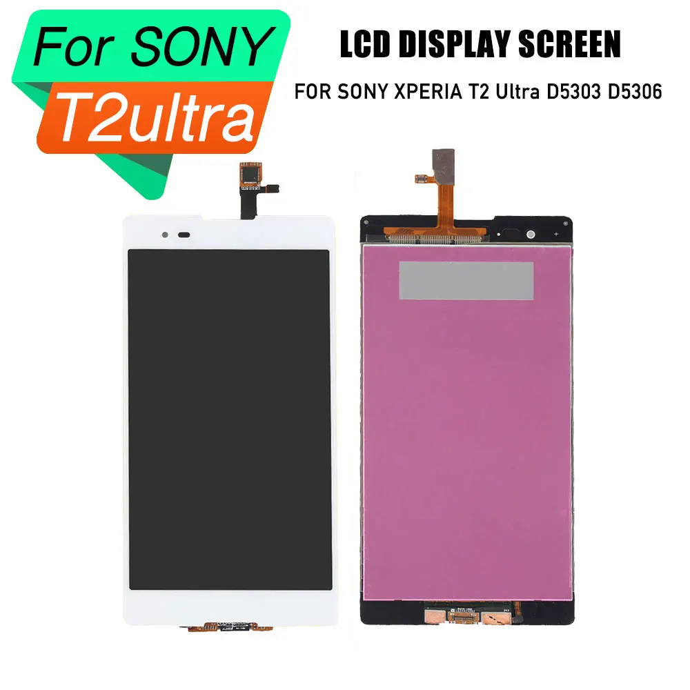 

PrepairP lcd screen for sony xperia T2 Ultra lcd digitizer display screen assembly for sony xperia T2 Ultra lcd D5303 D5306