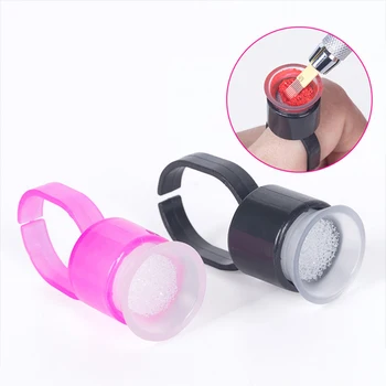 

Black/Pink Microblading Pigment Glue Ink Rings Sponge Cups Disposable Permanent Makeup Tattoo Medium Holder Individually package