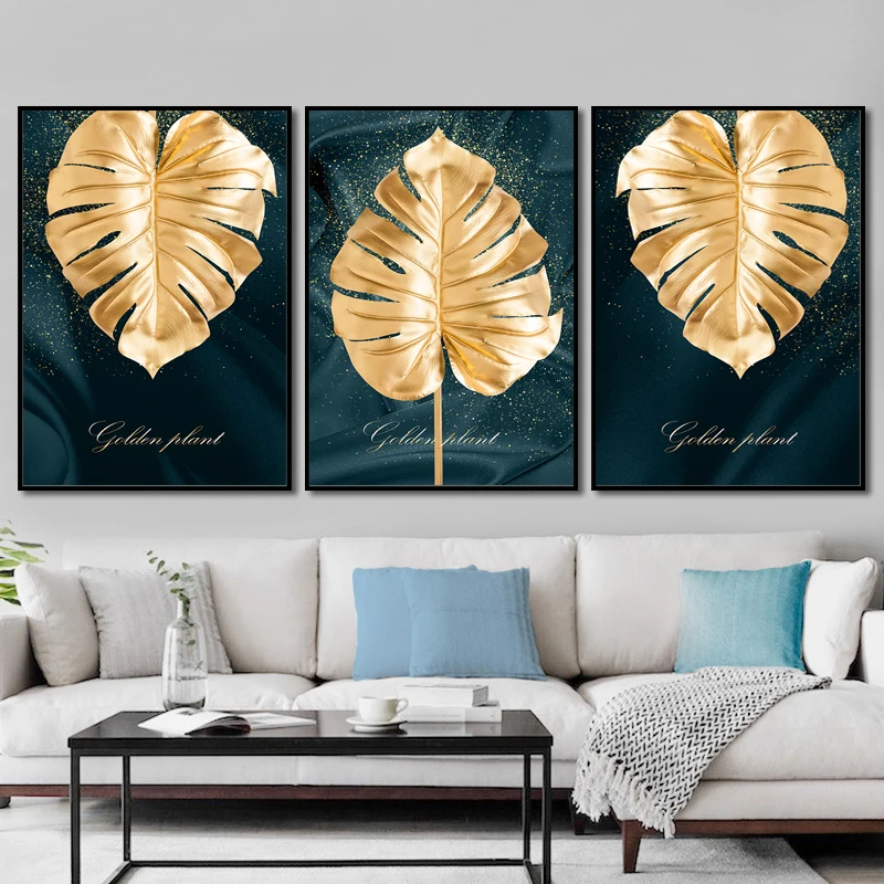 

Modern Minimalist Dropshipping Canvas Print Painting Poster,Frameless Gold Leaf Nordic Wall Art Picture For Home Decoration