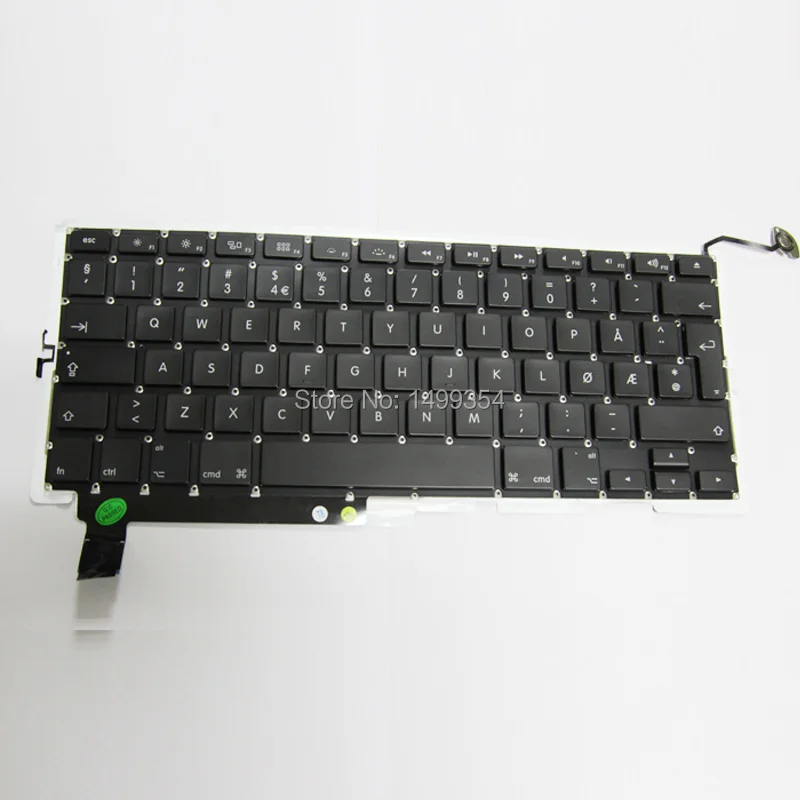 5 шт. натуральная A1286 Норвегия норвежский клавиатура с Подсветка для Apple MacBook Pro 15 ''A1286 клавиатура Норвегии Стандартный 2009 -2012