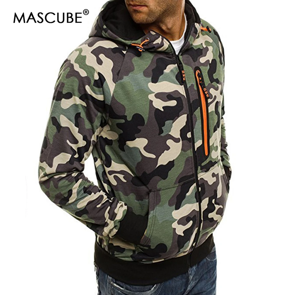 Great Value MASCUBE 2019 Spring Camouflage Men Sets Tracksuit Men Sweatshirts Zipper Cardigan Sportswear Jackets Slim Hoodie sudadera hombre