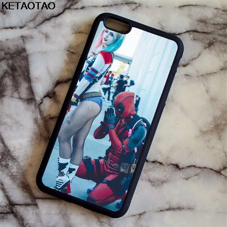 KETAOTAO Marvel Hero Deadpool чехлы для телефонов iPhone 4S 5C 5S 6 6S 7 8 Plus X Samsung чехол Мягкий ТПУ