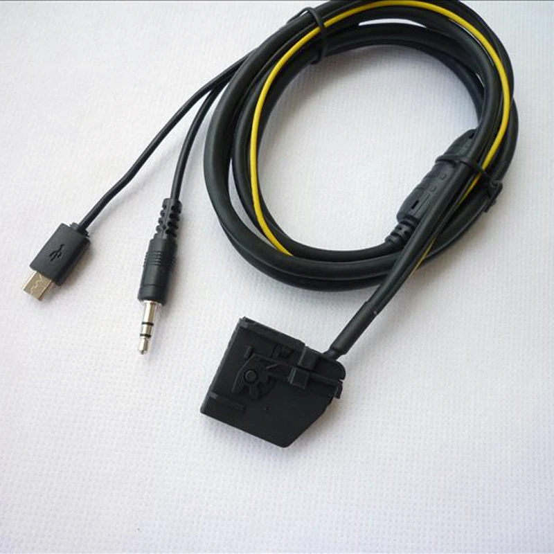 18Pin CD Changer Jack Plug RNS2 MFD2 Audio Input AUX Micro USB Charging Cable Adapter for VW Skoda Ford (1)