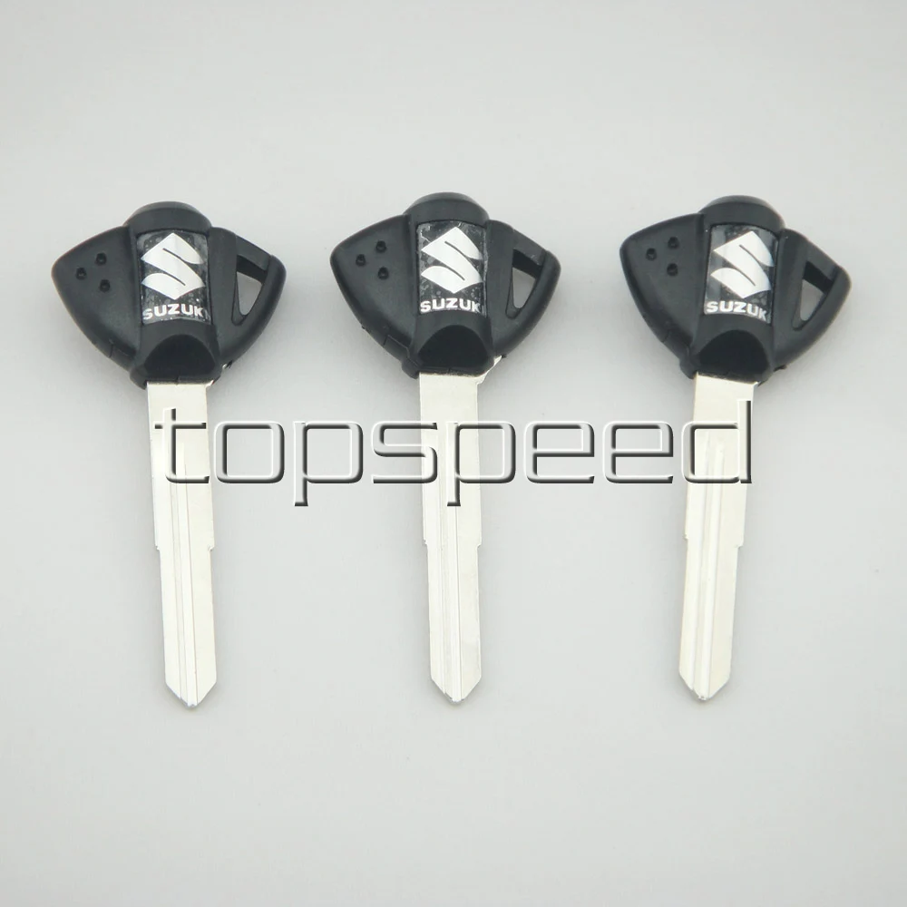 

3 PCS Black Blank Key Uncut For Suzuki GSX GSXR 400/600/750/1000/1300 BANDIT HUYABUSA Motorcycle