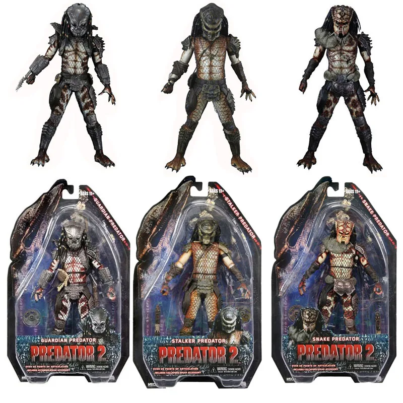 NECA Хищник 2 Страж змея Сталкер хищник, ПВХ Фигурки Коллекционная модель игрушки