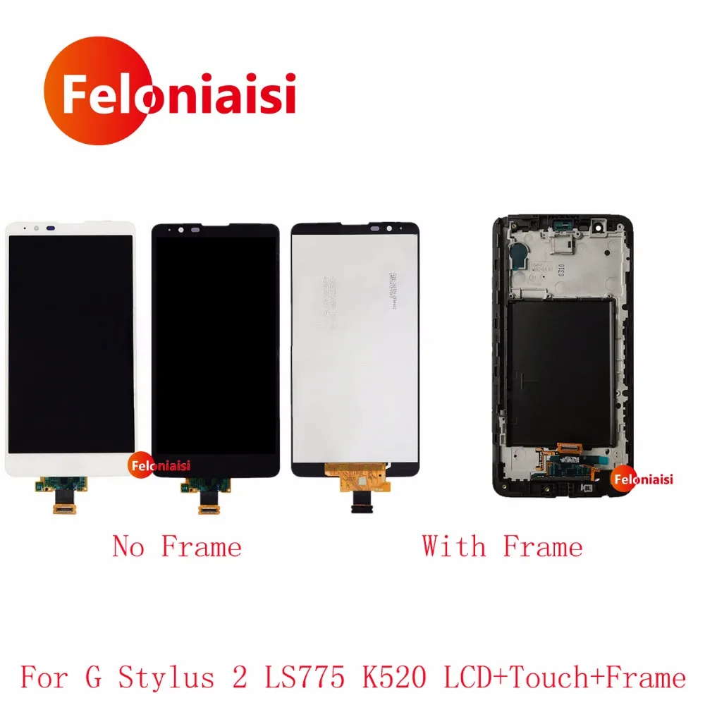5Pcs/lot DHL 5.7&quot For LG G Stylus 2 LS775 K520 Full Lcd Display With Touch Screen Digitizer Panel Assembly Complete Frame | Мобильные