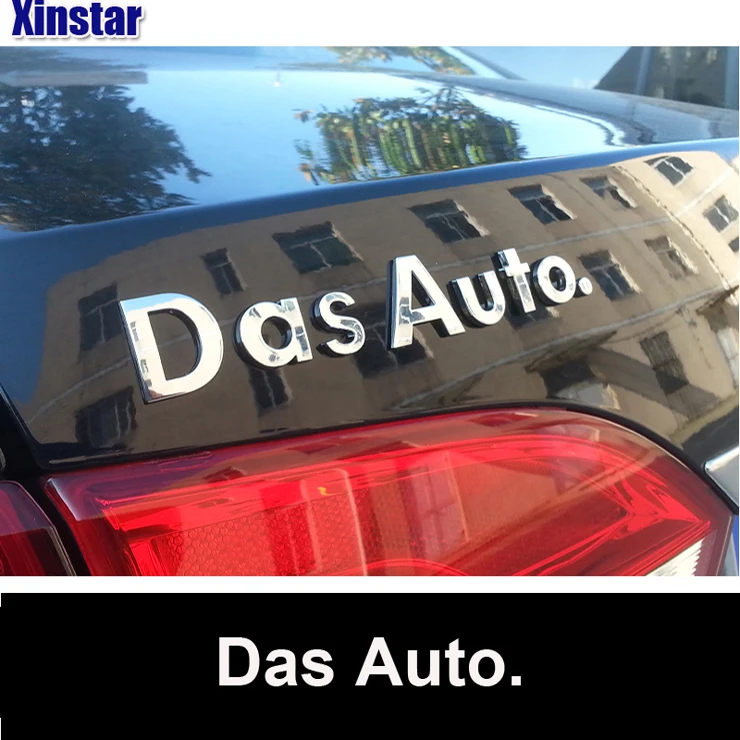

ABS Das Auto. badge car rear Emblem sticker for volkswagen VW R GTI golf6 golf7 passat B5 B6 B7 Golf MK4 MK6 MK7 CC Beetle